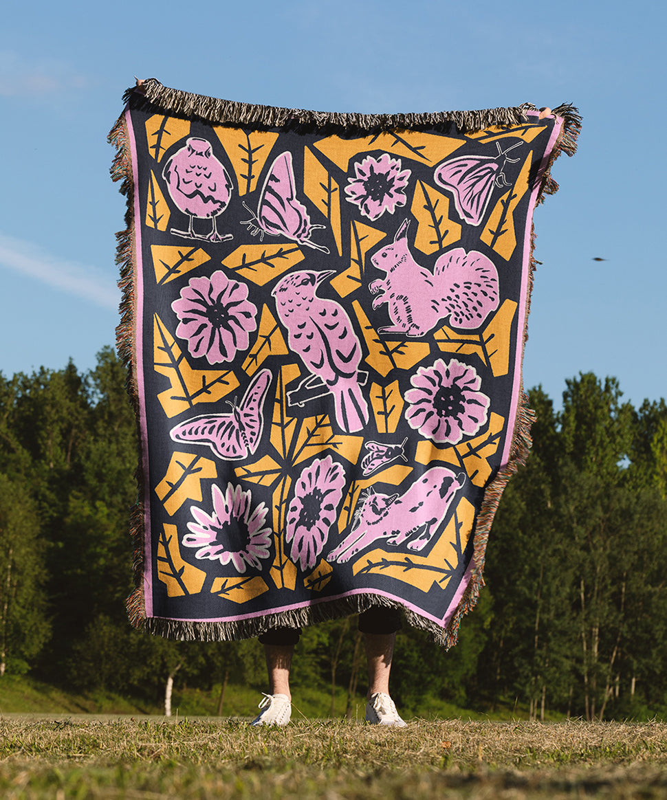 Beautiful World | Woven Blanket | Gardening Collection