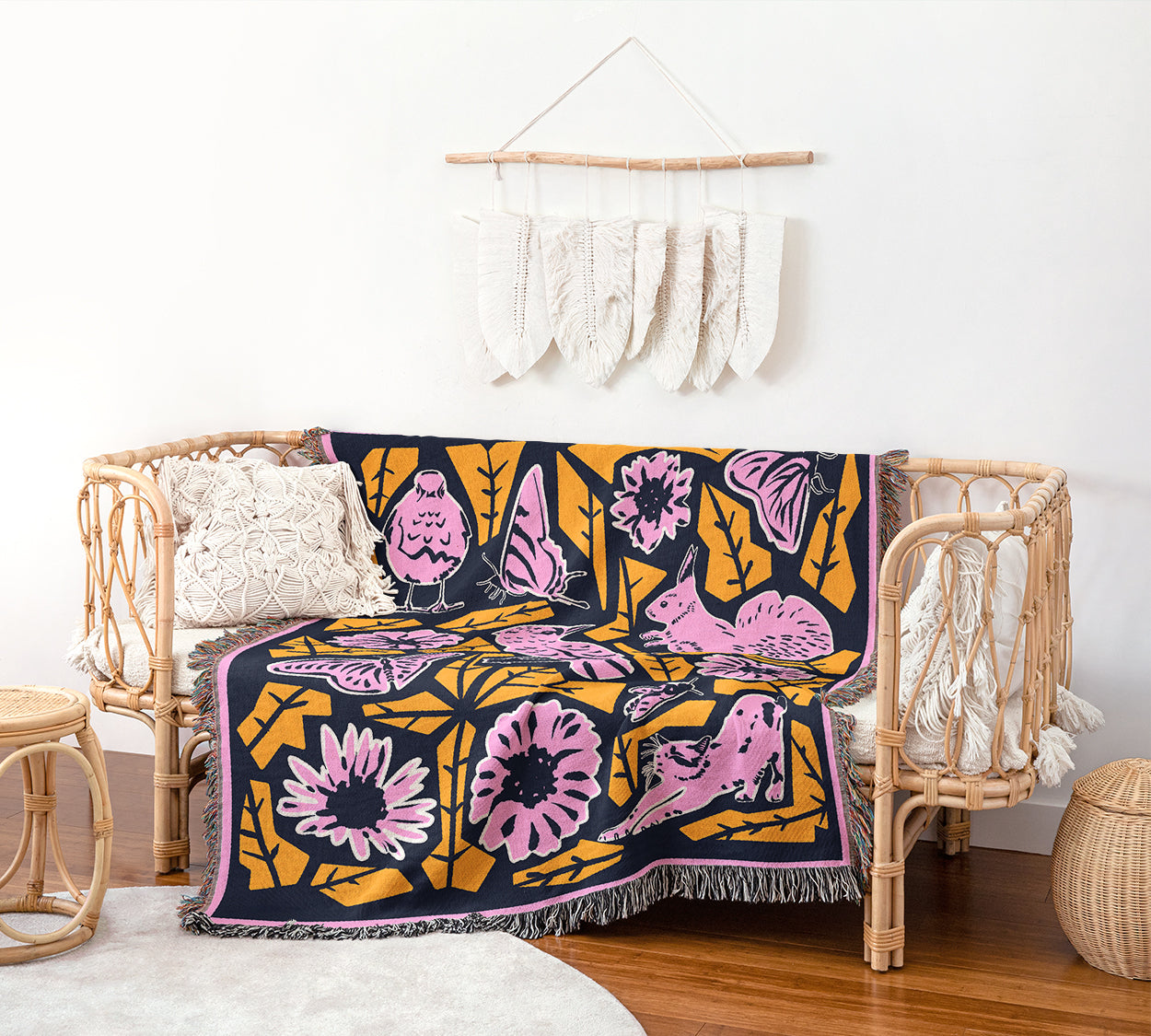 Beautiful World | Woven Blanket | Gardening Collection