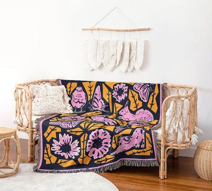 Beautiful World | Woven Blanket | Gardening Collection