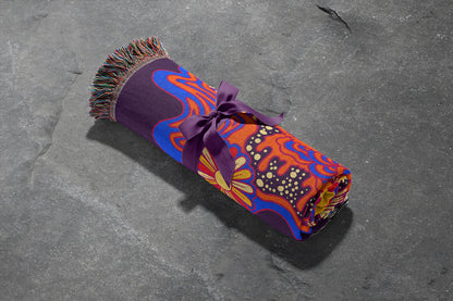 Mushroom Carnival | Woven Blanket | Gardening Collection